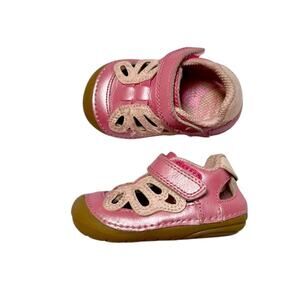 Stride Rite Soft Motion Poise Butterfly Flat First Walker Baby Shoes Size 3